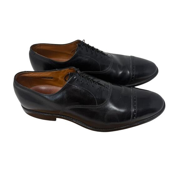 Allen Edmonds Fifth Avenue Black Leather Cap Toe Dress Oxford Shoes Mens 13 - Picture 1 of 9